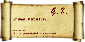 Grama Katalin névjegykártya